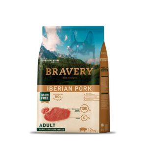 Bravery Iberian Pork Adult Larg/Medium Breeds 4 Kg.